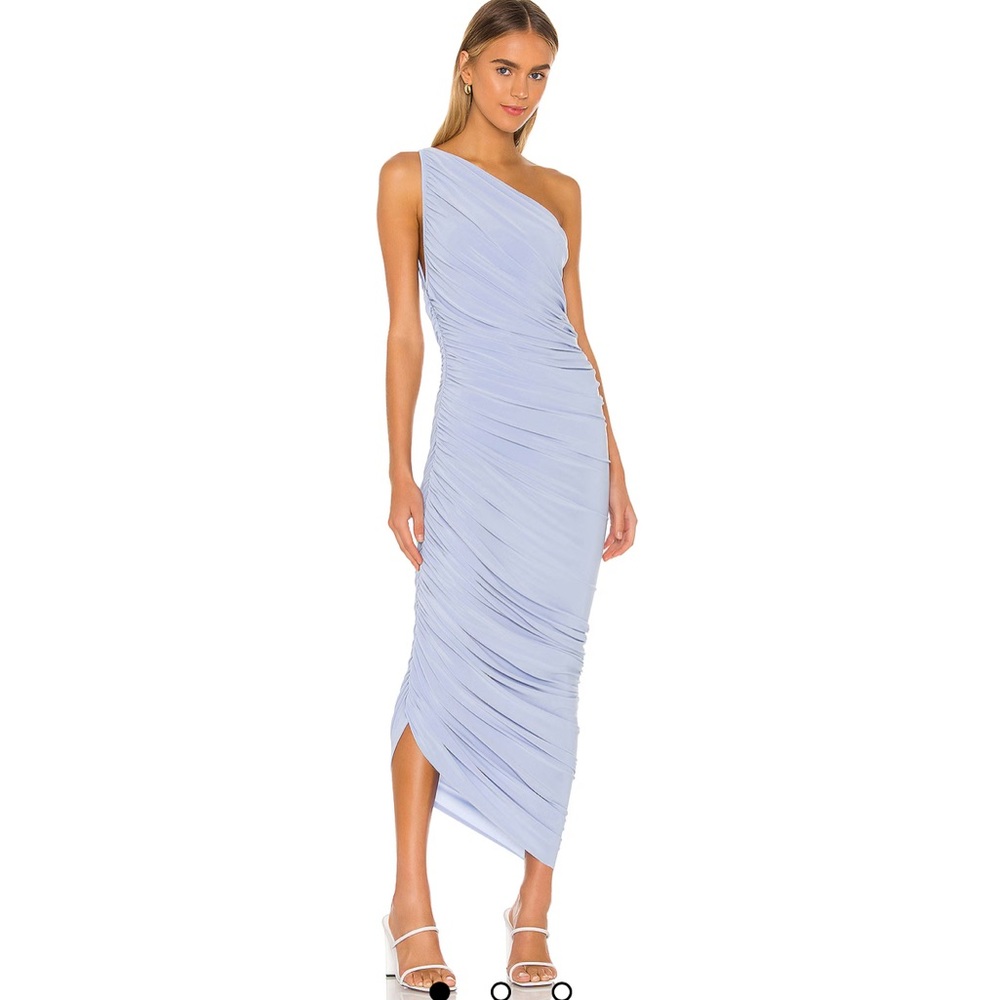 Norma Kamali Blue Asymmetrical One-Shoulder Dress - worn once